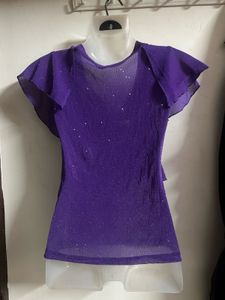 Sparkling Purple Ruffle Top