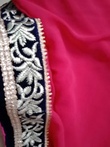 Pink Embellished saree