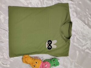 Cute Bunny Applique T-Shirt