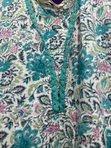 Flowy Floral Print Kurta with pant