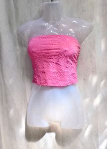 30279. Hot Pink Textured Bandeau Top