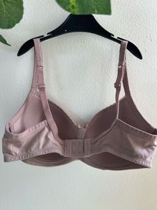 jockey mauve nude laced padded bra panty set