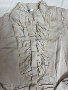 Elegant Ruffle Front Blouse