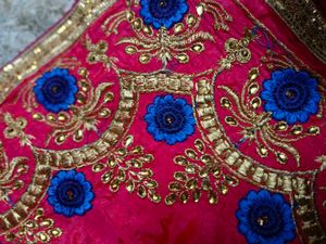 Vibrant Pink Embroidered Saree with Blouse