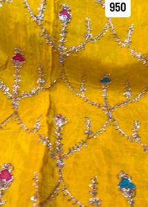 Designer Yellow Handwork suit