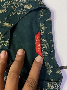Elegant Dark Green Printed Kurta