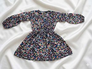 Floral Print V-Neck Mini Dress