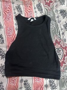 H&amp;M Black Ribbed Top