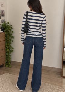 Wide Leg Dark Wash Denim Jeans