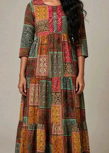 long anarkali gown
