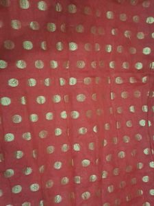 Red &amp; Gold Patterned Saree