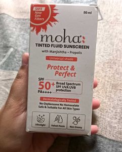 Moha Tinted Fluid Sunscreen SPF 50+ PA++++ 💛