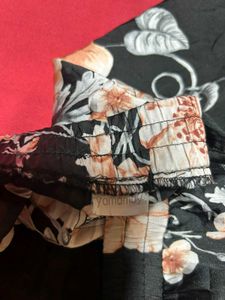 Floral Black Shorts