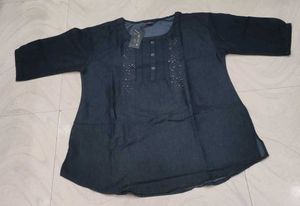 Stylish Blue Tunic Top
