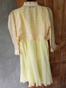 New girls Yellow Dress with Matching Jacket