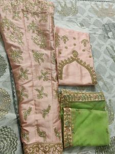 Beautiful Peach Lehenga Choli Set
