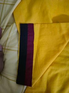 Vibrant Yellow Kurta with Patchwork