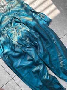 Teal Kurta Set with Pants