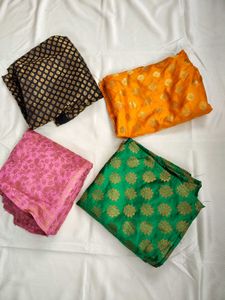 4 combo of banarasi silk kurtis