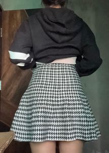 Houndstooth Skirt