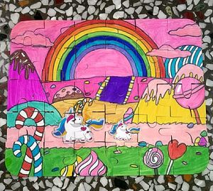 💗✨Unicorn Candy Land Puzzle🦄🌸