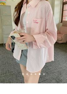 Pink Striped Oversized Shirt