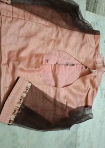 Elegant Ethnic Kurta with Net Detail
