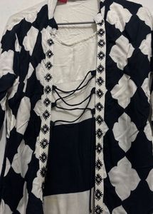 Boho Chic Black &amp; White Dress