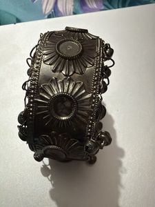 Intricate Silver-Tone Bracelet with Bells