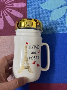 Ceramic Pairs Print Coffee Mug With Mirror