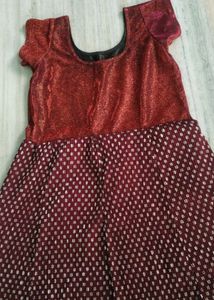 Red &amp; Maroon Party Wear dress