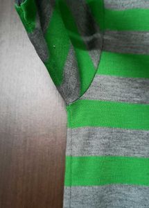 Retro Striped V-Neck Tee