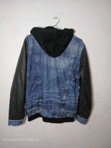 Men's Denim Jacket with Hoodie