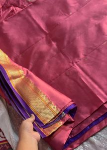 Pink Silk Saree With Blouse stitched (women’s)