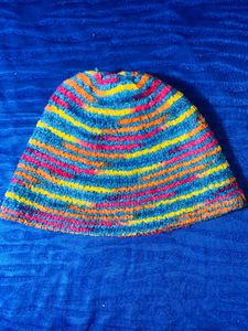 Funky Striped Knit Beanie