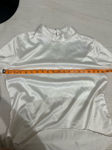 Elegant White Satin Blouse