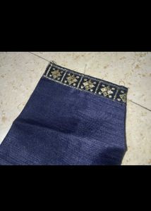 Elegant Navy Blue Silk Blouse