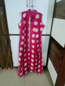 Pink Polka Dot Kurta