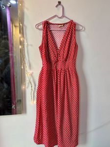 Red Polka Dot Maxi Dress