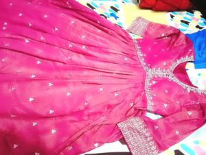 Dimond mirror work Embroidered Gown