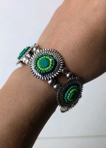 Boho Ethnic Green Beaded set