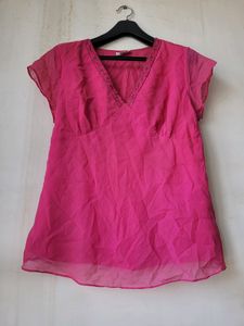 Pink XL Top By Motherhood Maternity