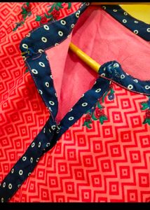Vibrant Pink Printed Kurta with dupatta