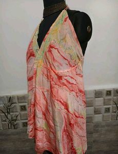 Boho Halter Neck Tie-Up Top Size S-M-L