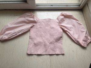 Smocked Square Neck Puff Sleeve Top