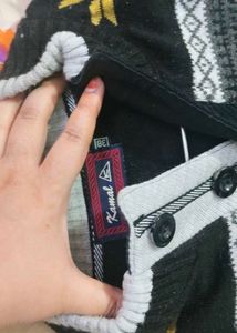 Vintage Patterned Knit Sweater for men