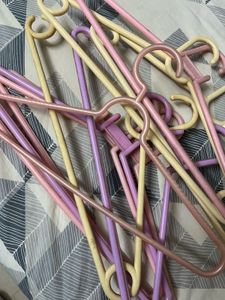 Set of Pastel Colored Clothes Hangers