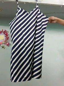 Chic Striped Spaghetti Strap Dress