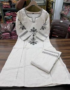 Embroidery Work Kurti Set