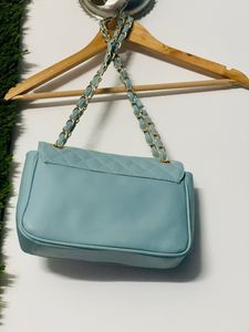 Lychee Blue Quilted Sling Bag